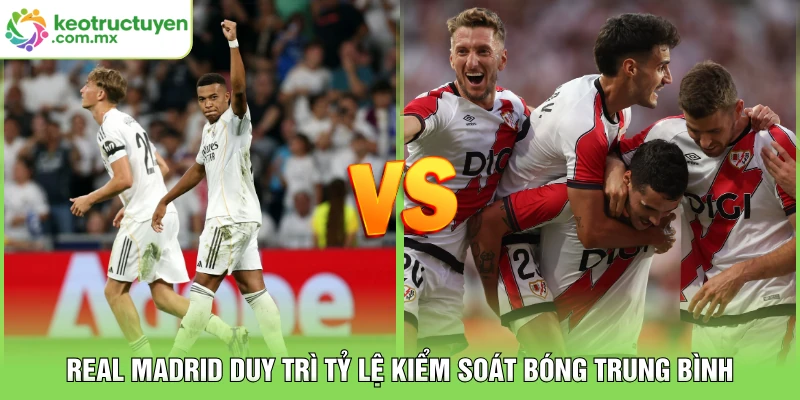 Real Madrid duy trì tỷ lệ kiểm soát bóng trung bình