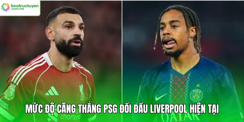 Mức độ căng thẳng PSG đối đầu Liverpool hiện tại
